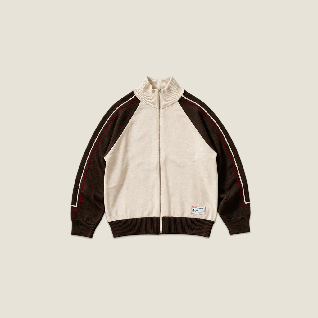 ZIP-UP SWEATER SAND