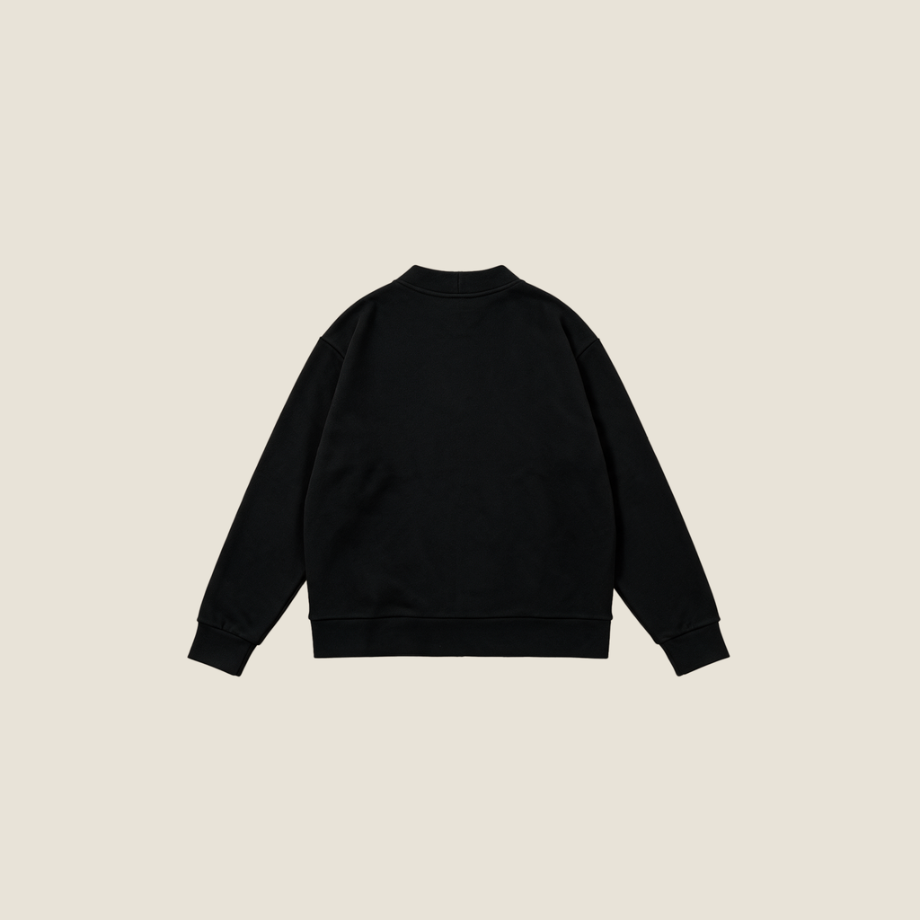 FLEECE CARDIGAN BLACK