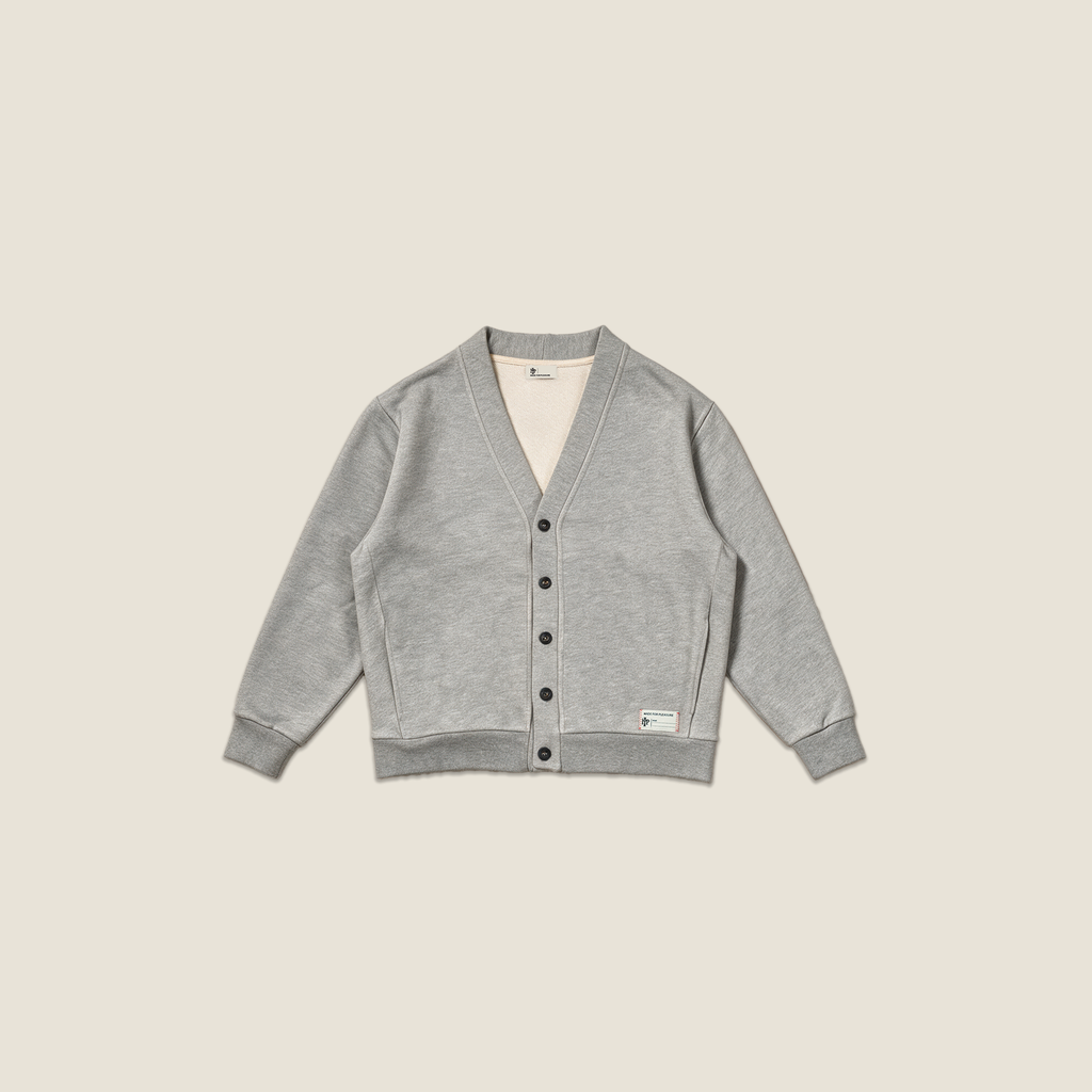 FLEECE CARDIGAN GREY