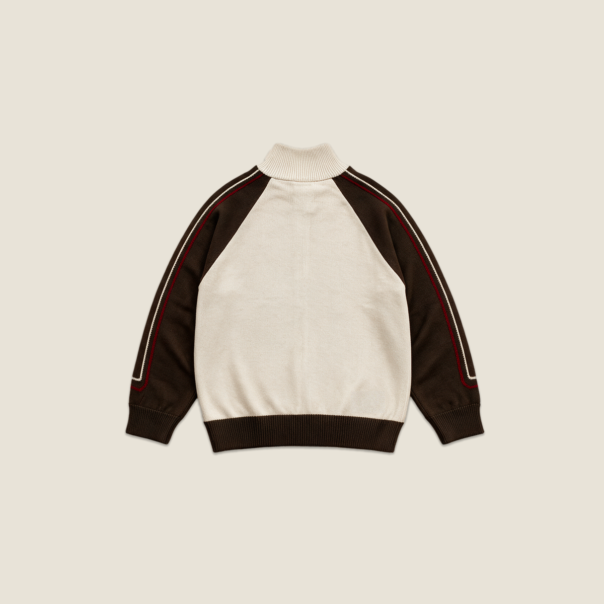 ZIP-UP SWEATER SAND