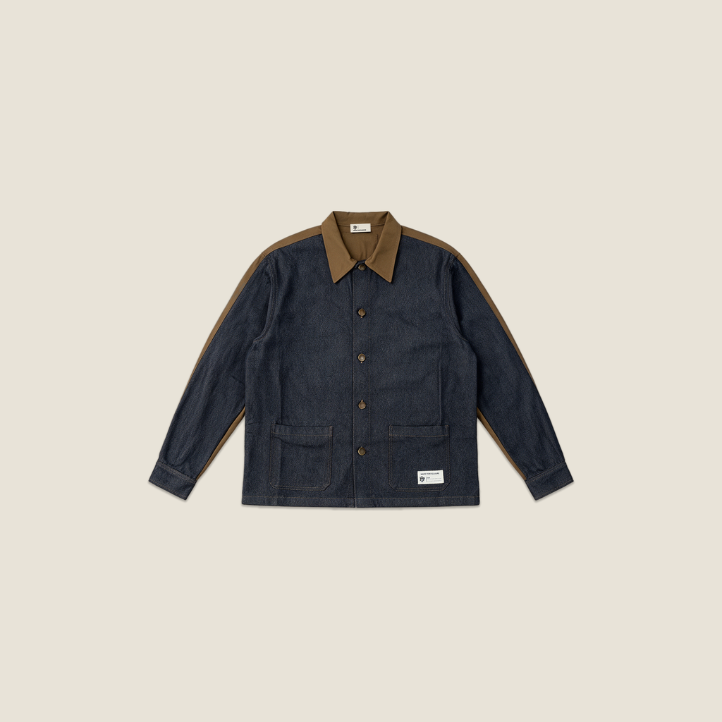 OVERSHIRT MATCH FABRIC BLUE