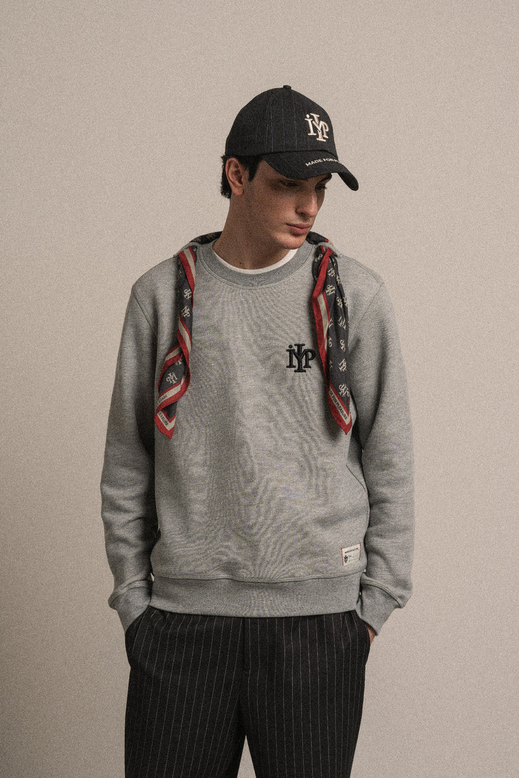CREWNECK MONOGRAM GREY MELANGE